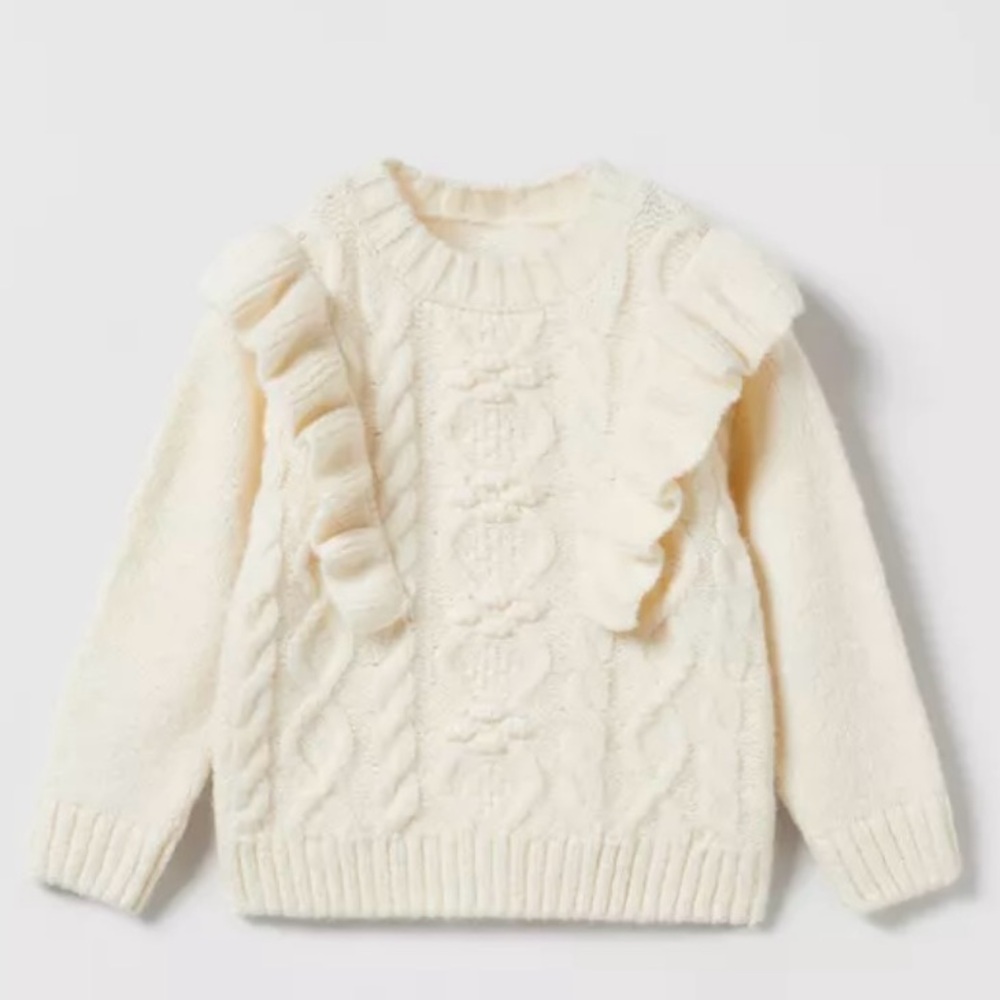 Zara kids/ baby- Adorable Cream Cable Knit Sweater